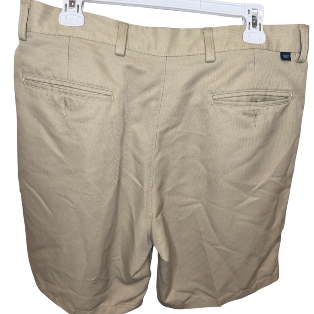 Dockers Men's Khaki Flat Front Shorts - Picture 2 of 5